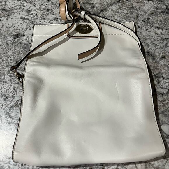 Kate Spade Hampton Road Juliana Turn Lock White Leather 2 Way Crossbody Clutch - Picture 5 of 10